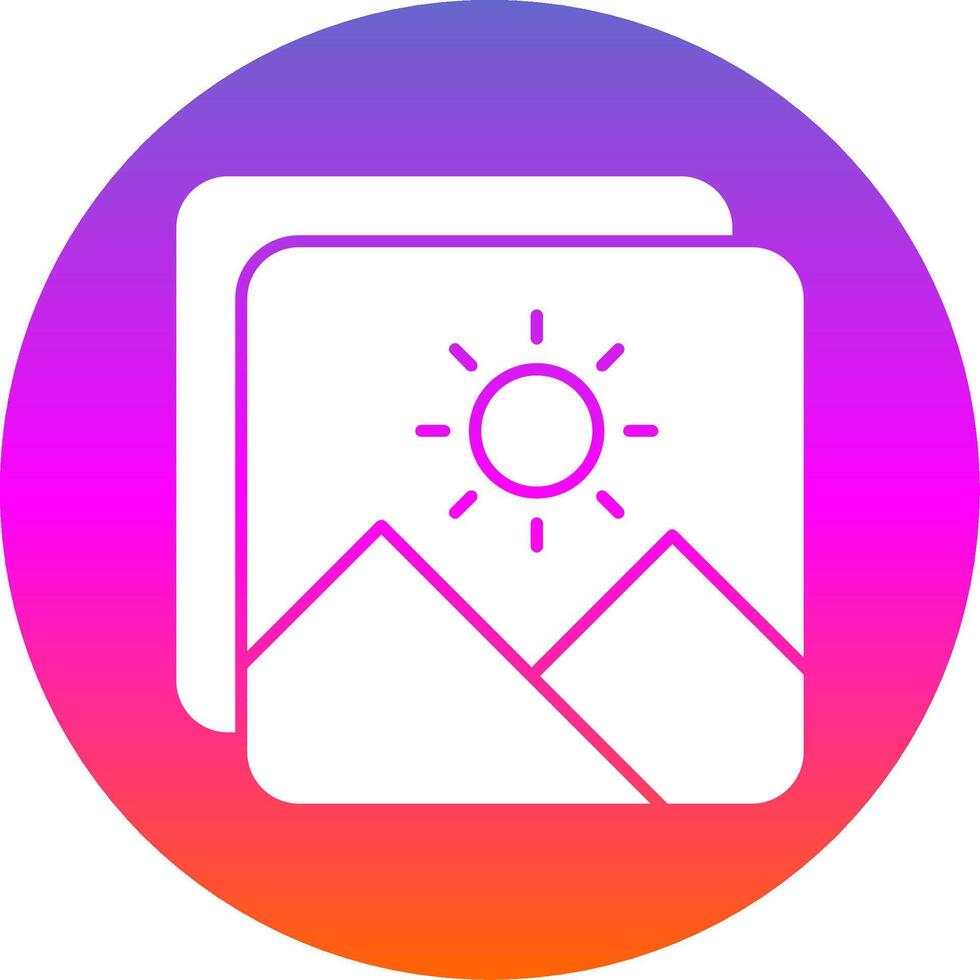 Photo Glyph Gradient Circle Icon vector