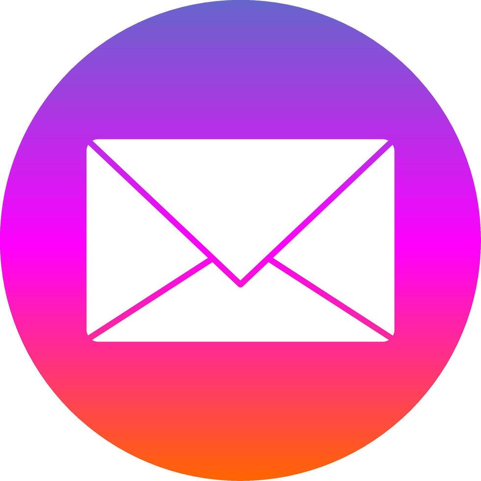 Email Glyph Gradient Circle Icon vector