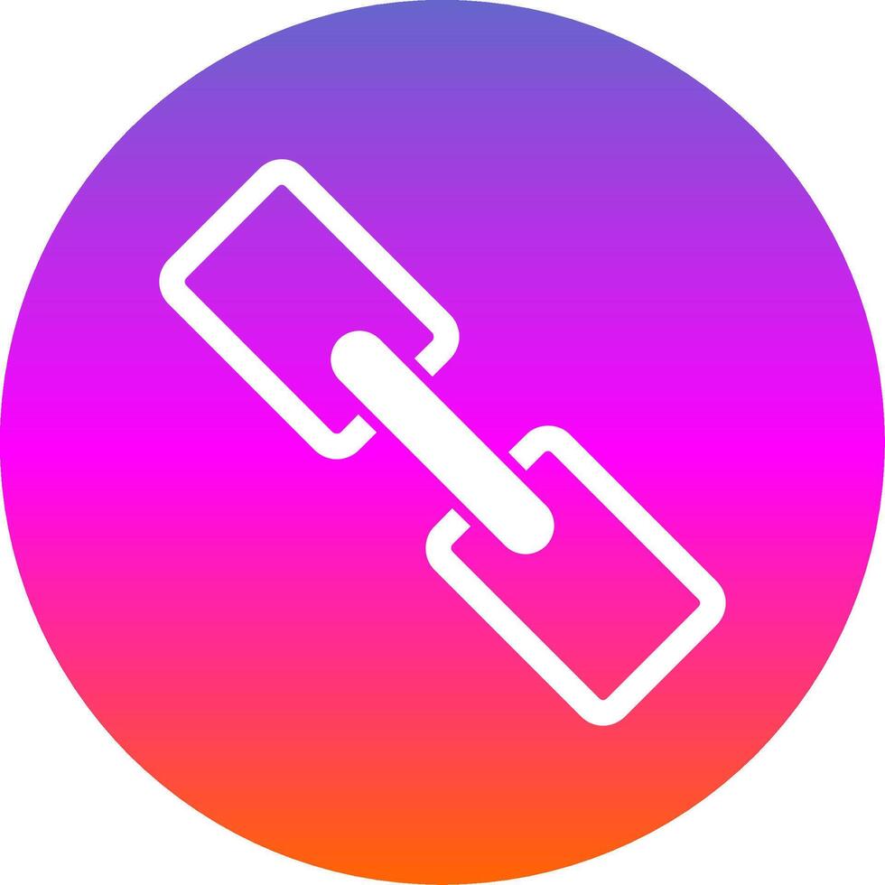 Link Glyph Gradient Circle Icon vector
