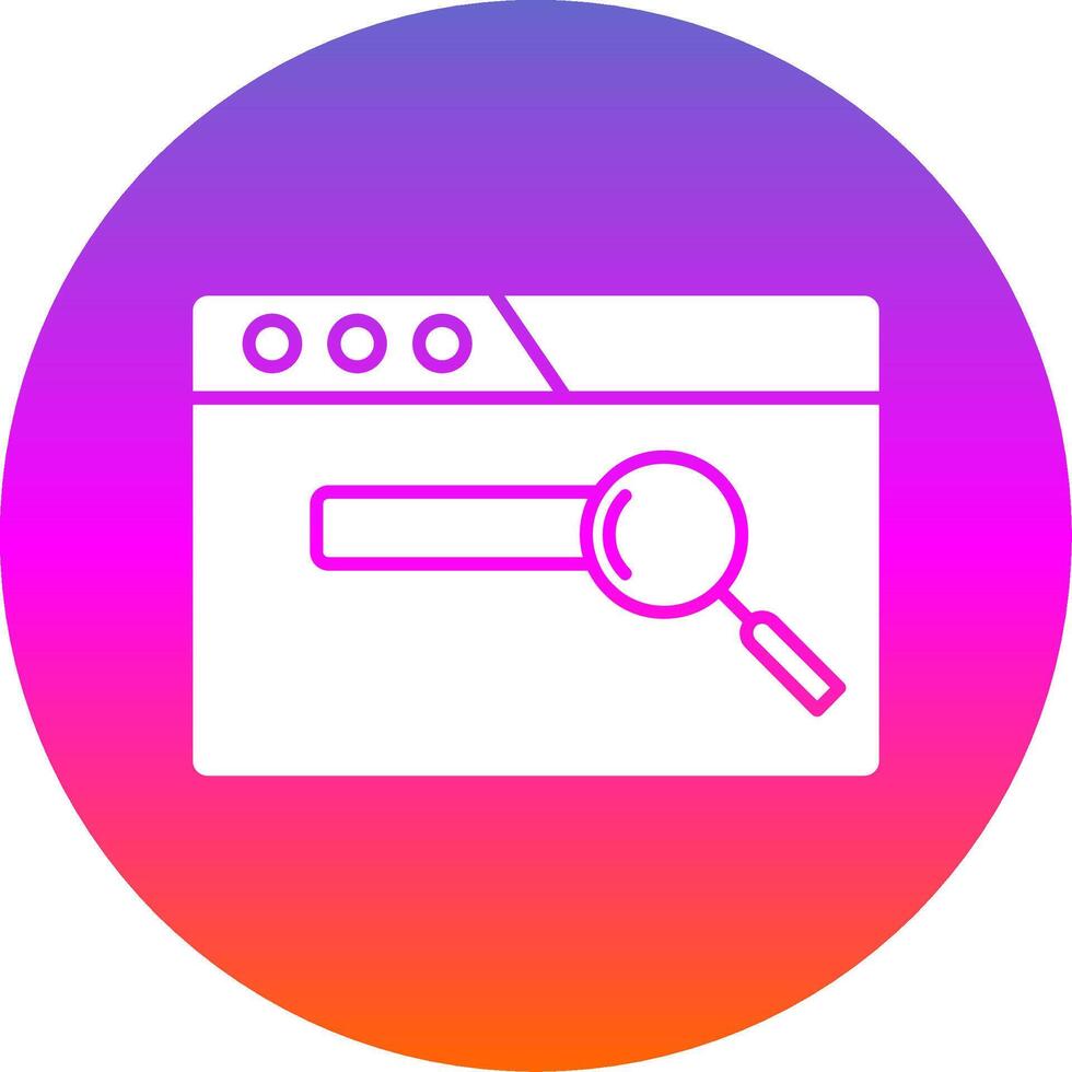 Web Search Glyph Gradient Circle Icon vector