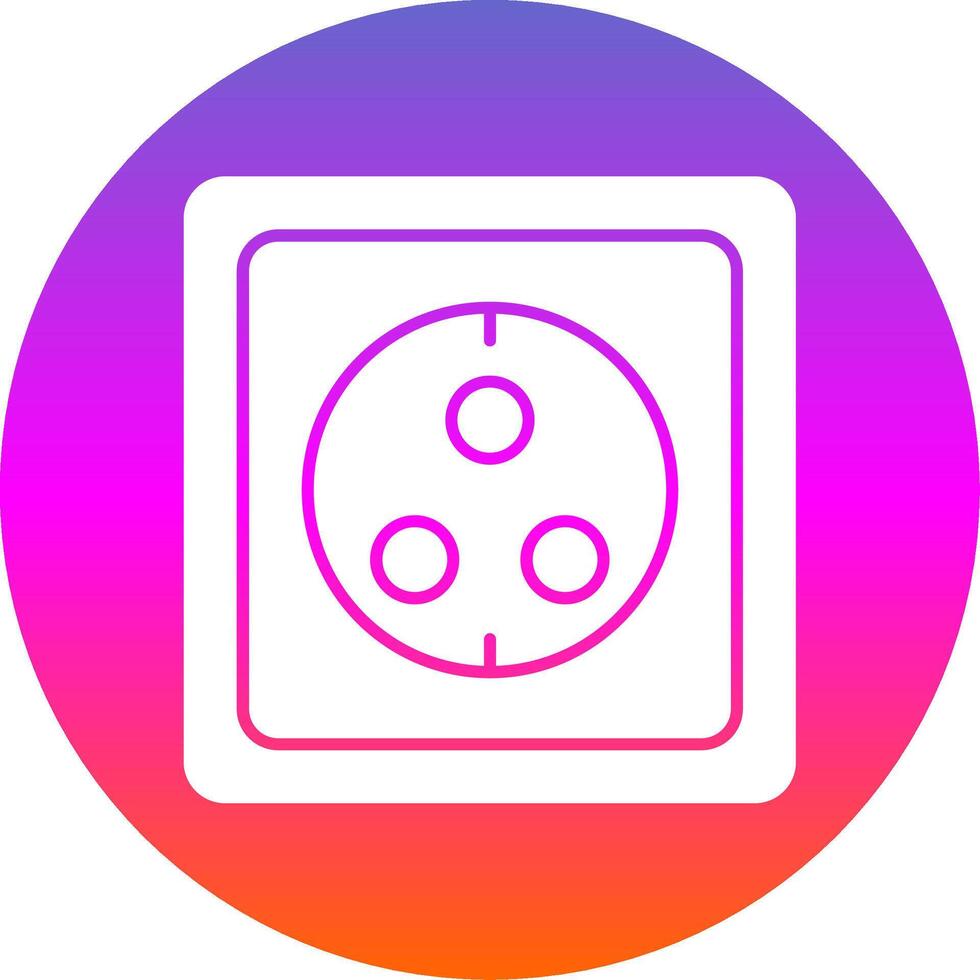 Wall Socket Glyph Gradient Circle Icon vector