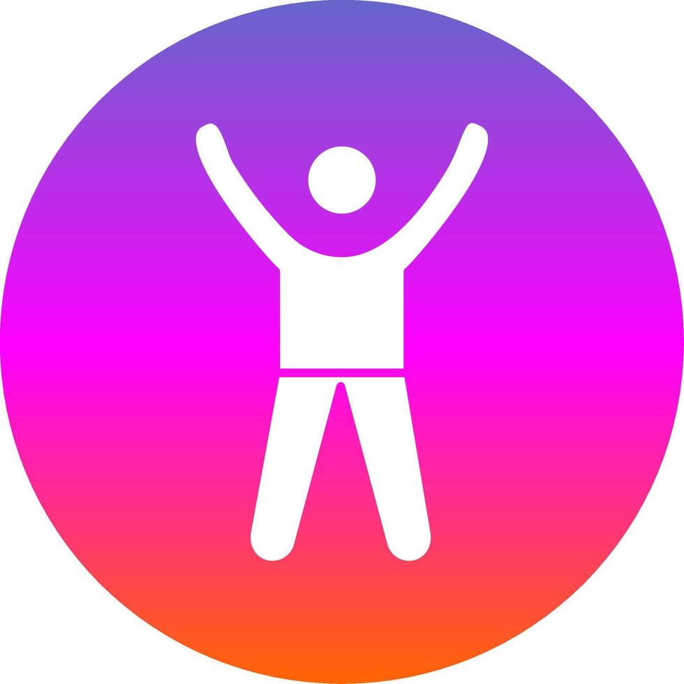 Cheer Up Glyph Gradient Circle Icon vector