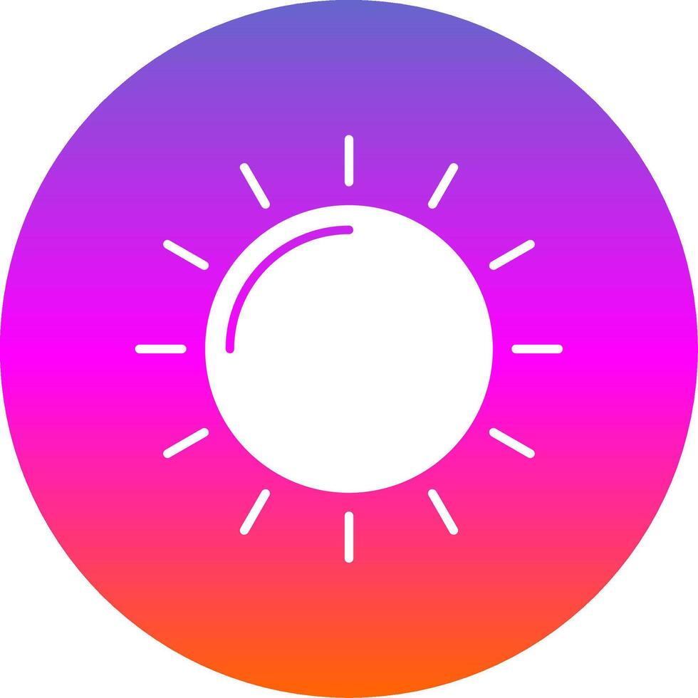 Sun Glyph Gradient Circle Icon vector