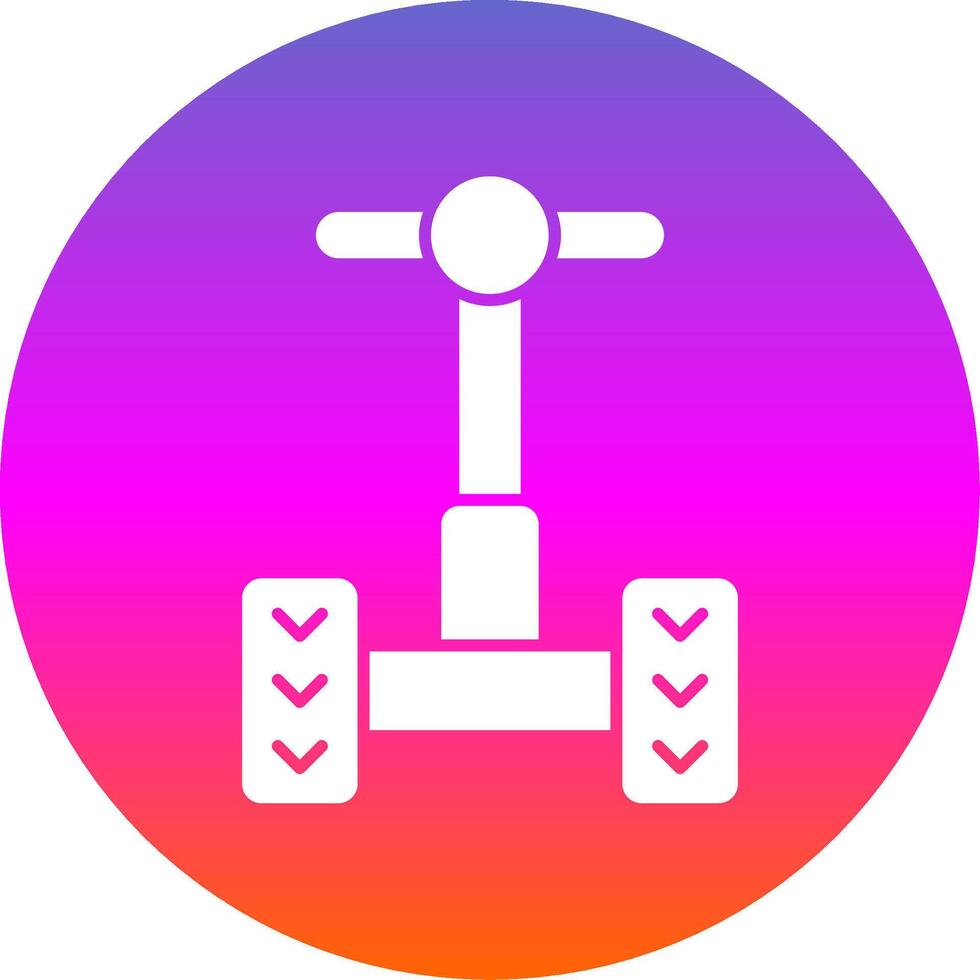 Segway Glyph Gradient Circle Icon vector