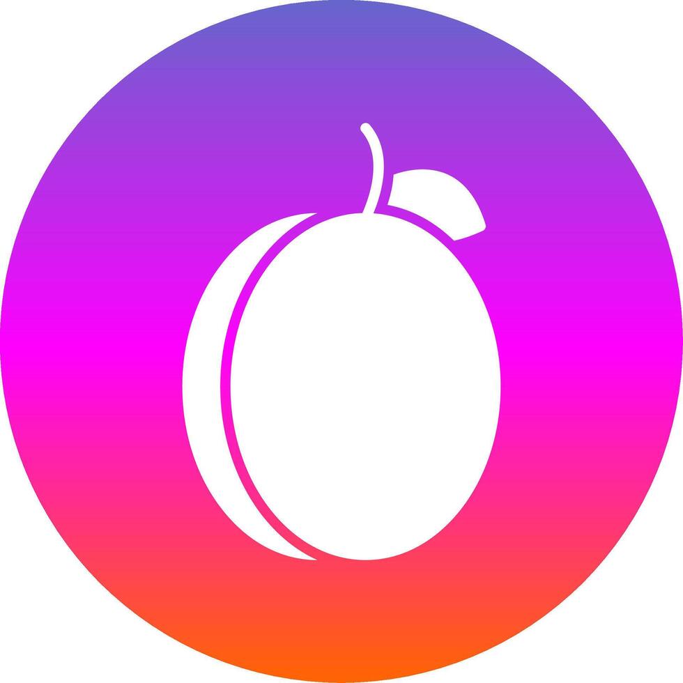 Plum Glyph Gradient Circle Icon vector