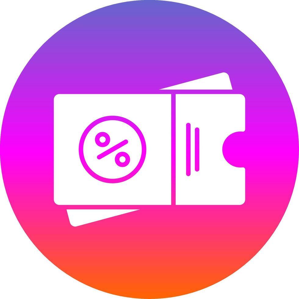 Voucher Glyph Gradient Circle Icon vector