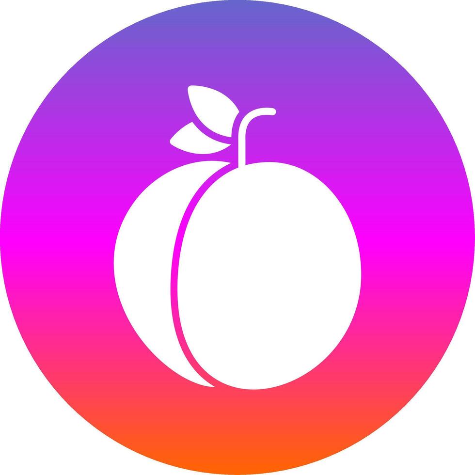 Peach Glyph Gradient Circle Icon vector