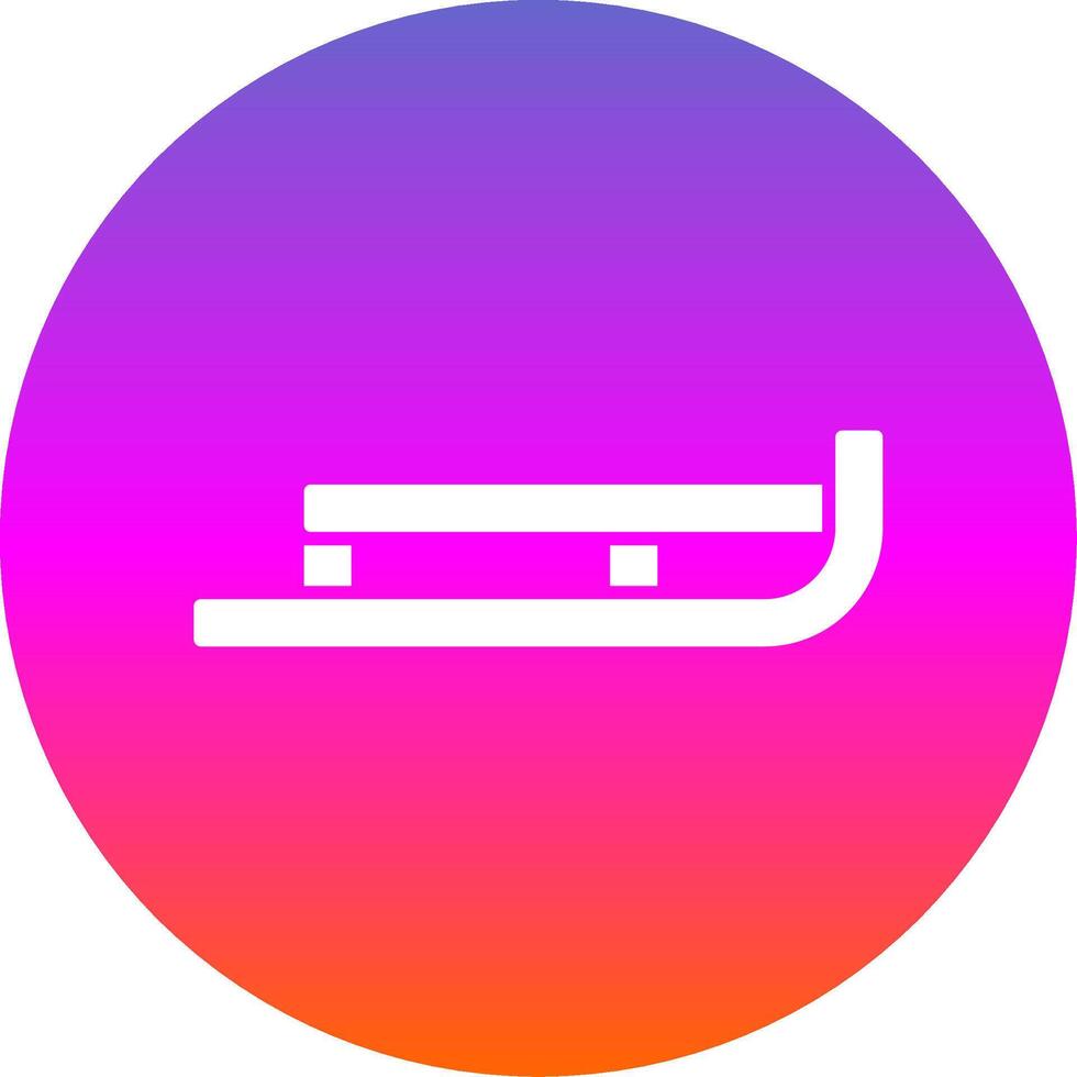 Sled Glyph Gradient Circle Icon vector