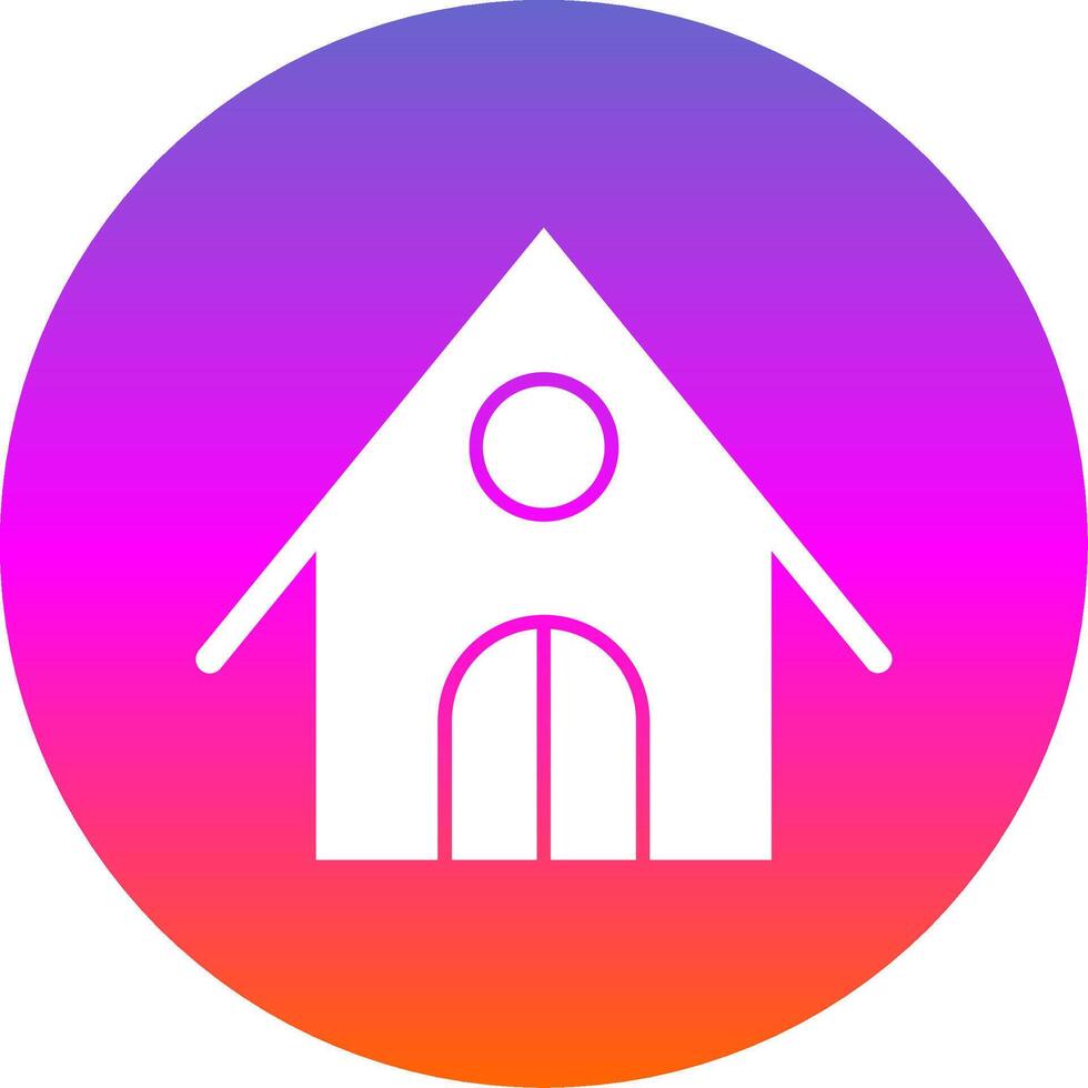 Lodge Glyph Gradient Circle Icon vector