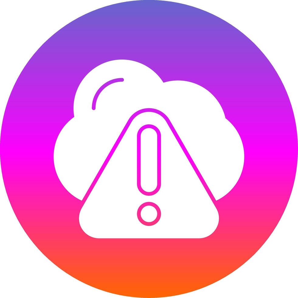 Danger Glyph Gradient Circle Icon vector