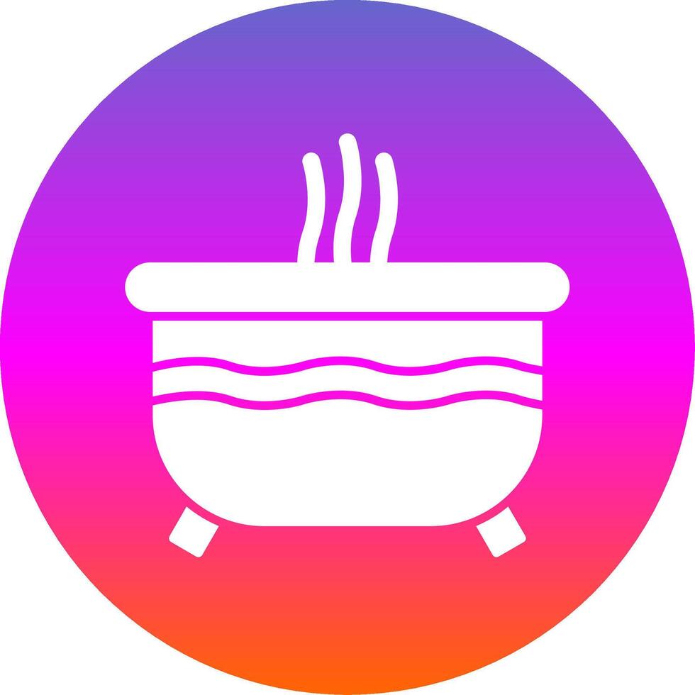 Hot Tub Glyph Gradient Circle Icon vector
