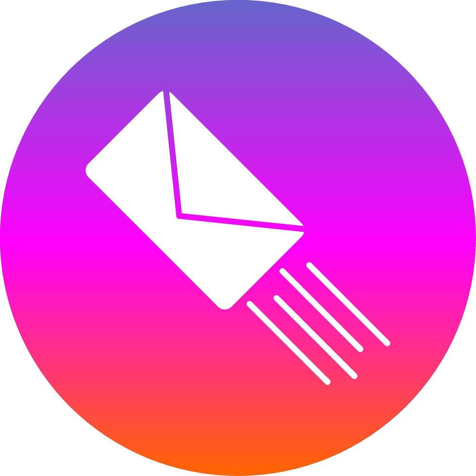 Express Mail Glyph Gradient Circle Icon vector
