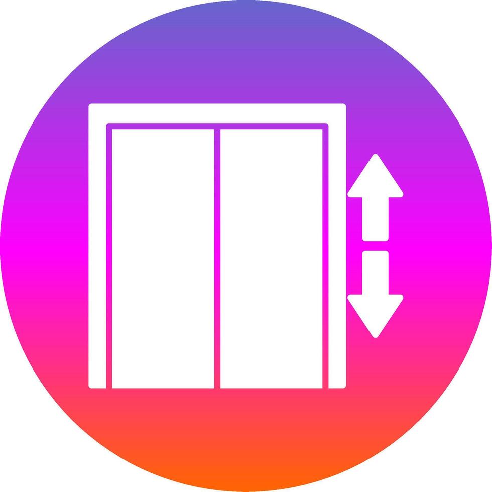 Lift Glyph Gradient Circle Icon vector