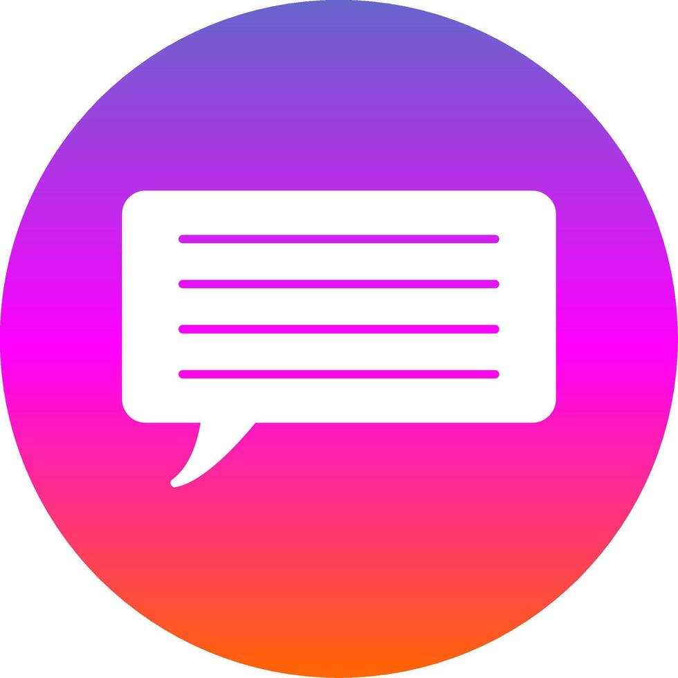 Message Glyph Gradient Circle Icon vector