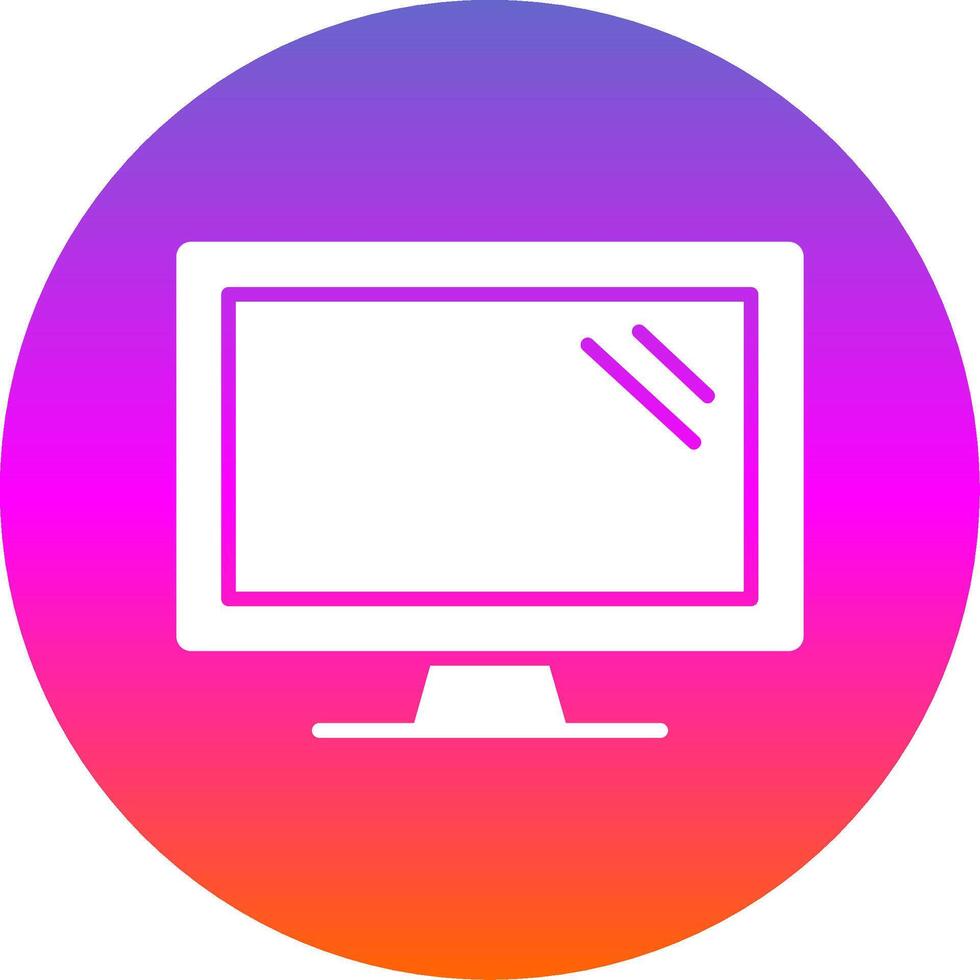 Computer Glyph Gradient Circle Icon vector