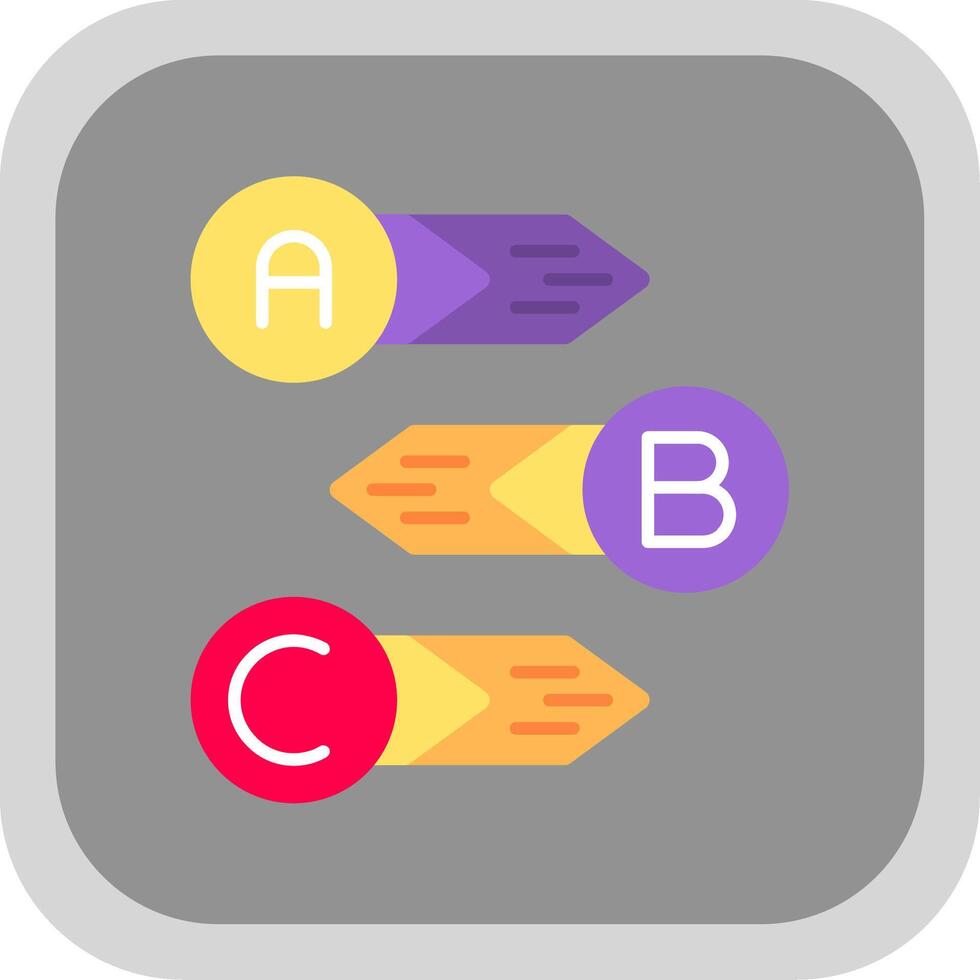 Diagram Flat Round Corner Icon vector