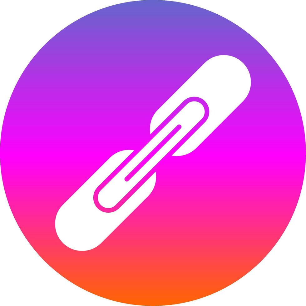 Link Glyph Gradient Circle Icon vector