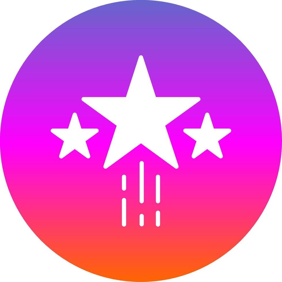 Star Glyph Gradient Circle Icon vector