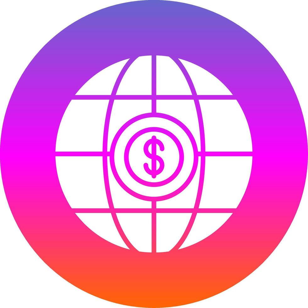 International Business Glyph Gradient Circle Icon vector