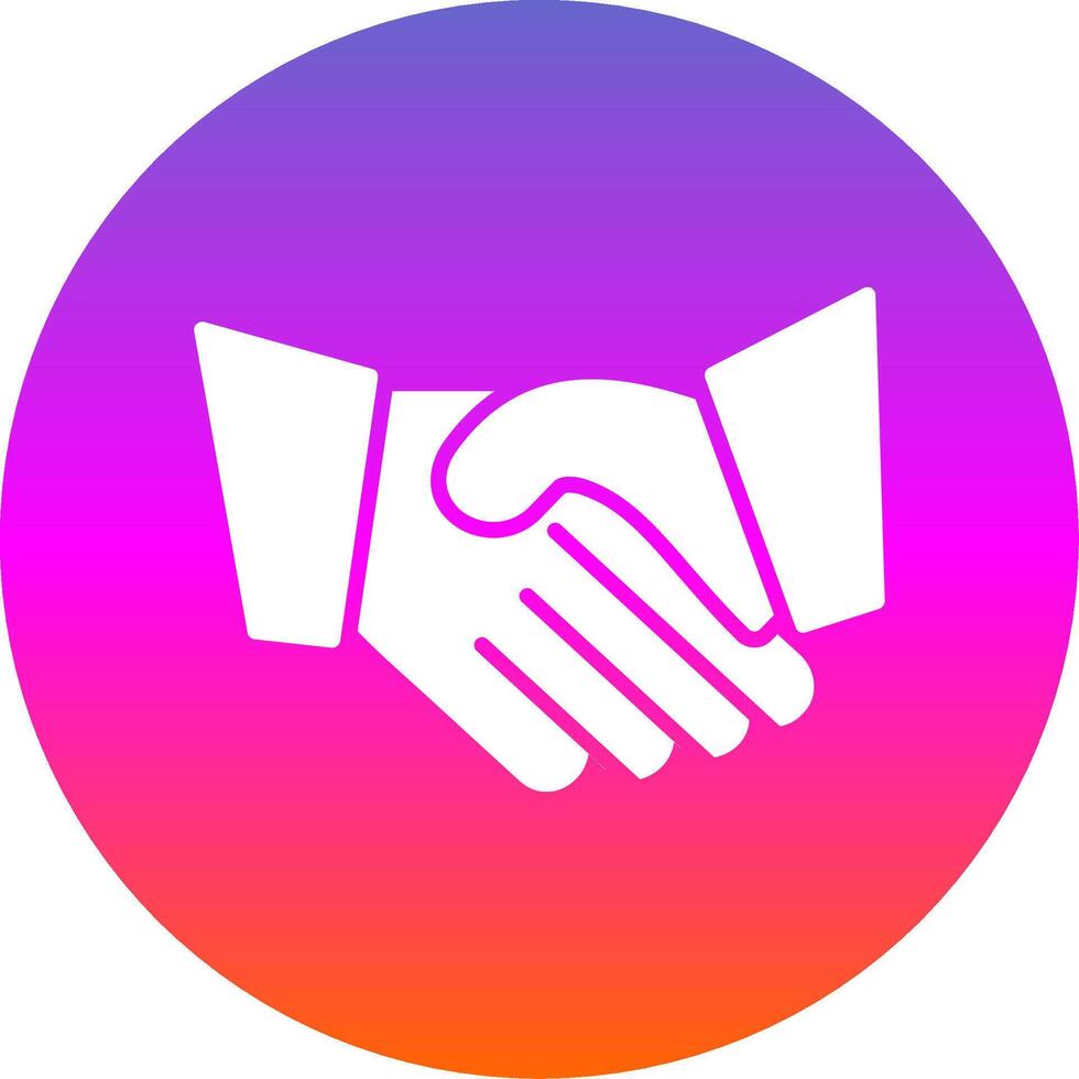 Hand Shaking Glyph Gradient Circle Icon vector