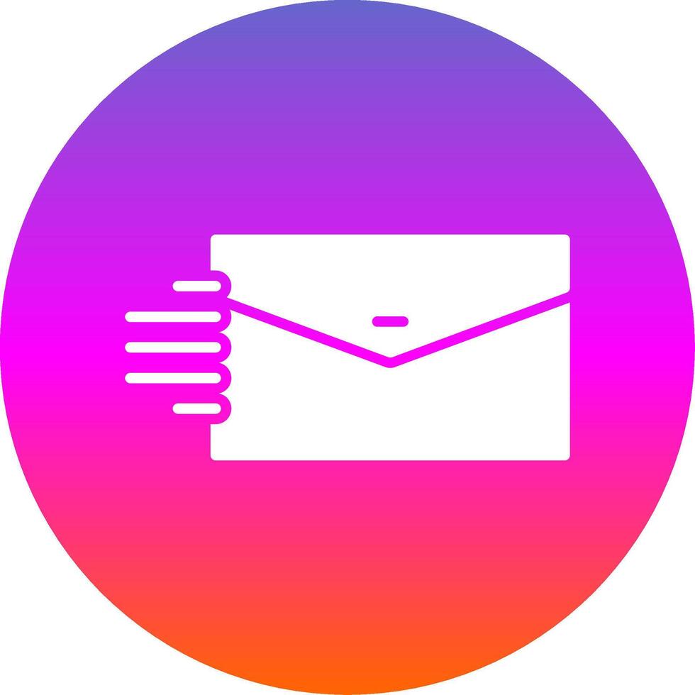 Mail Glyph Gradient Circle Icon vector