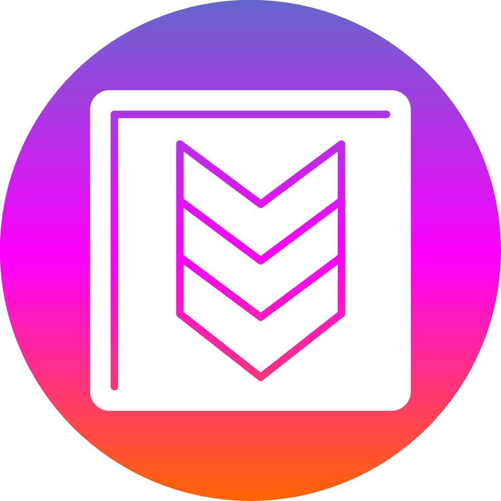 Down Chevron Glyph Gradient Circle Icon vector