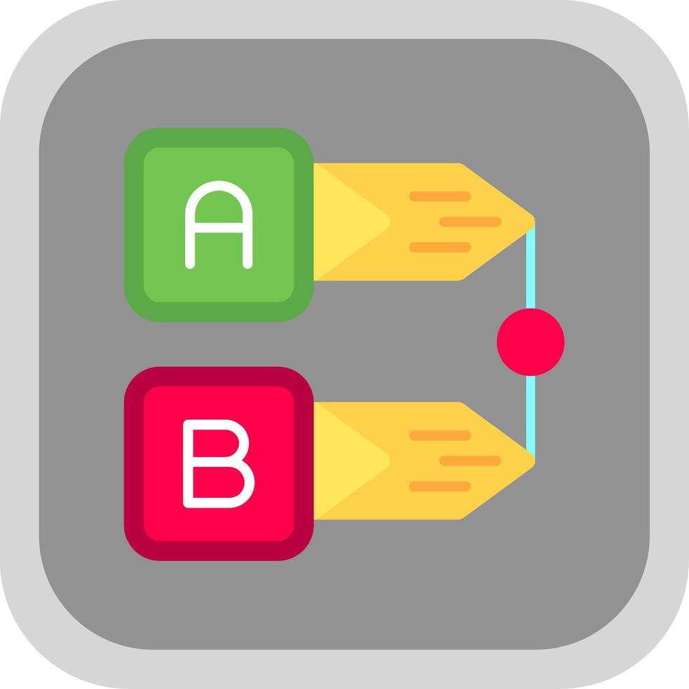 Diagram Flat Round Corner Icon vector