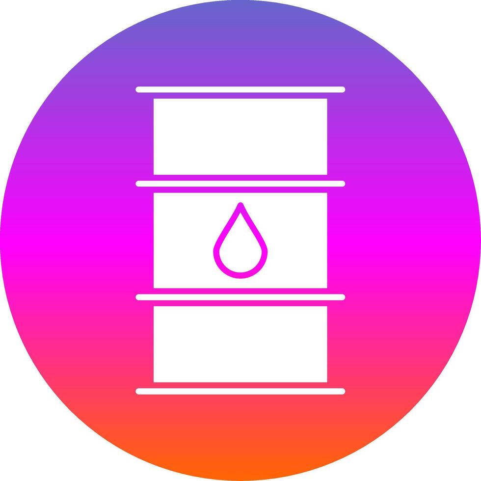 Oil Barrel Glyph Gradient Circle Icon vector