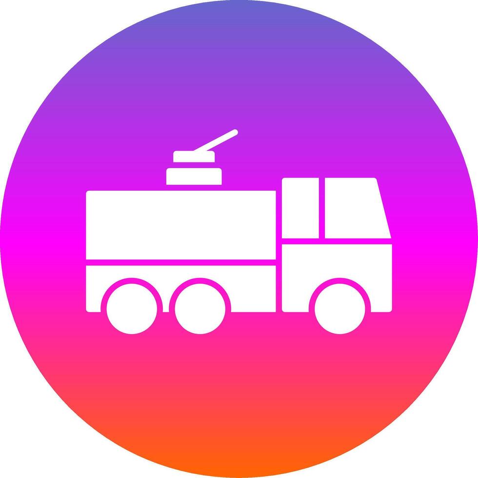 Fire Truck Glyph Gradient Circle Icon vector