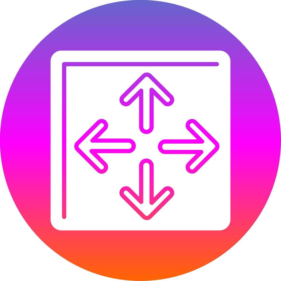 Maximize Glyph Gradient Circle Icon vector