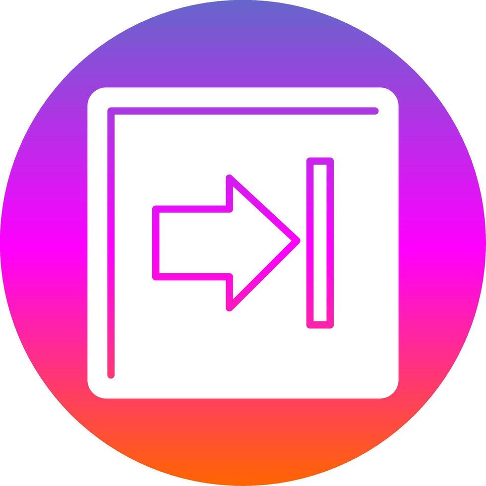 Right Arrow Glyph Gradient Circle Icon vector