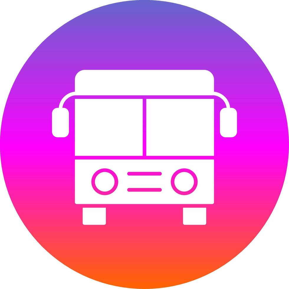 Bus Glyph Gradient Circle Icon vector