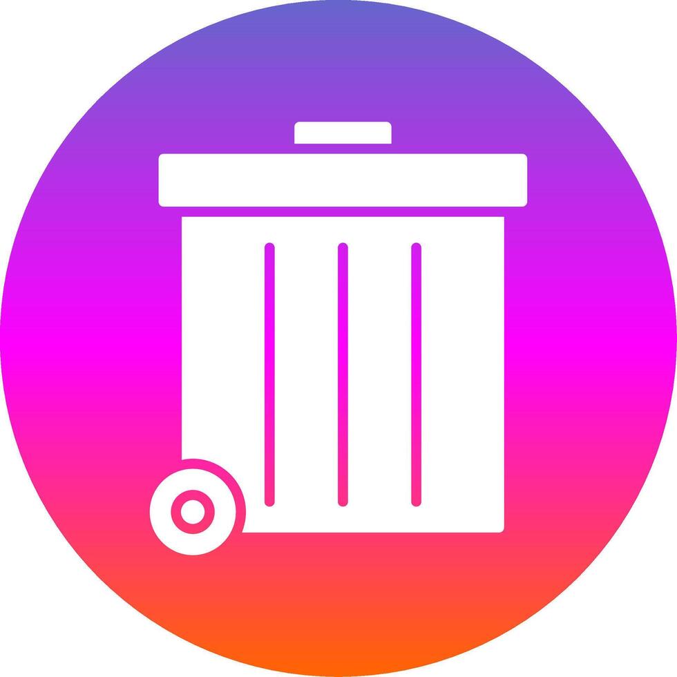 Refuse Glyph Gradient Circle Icon vector