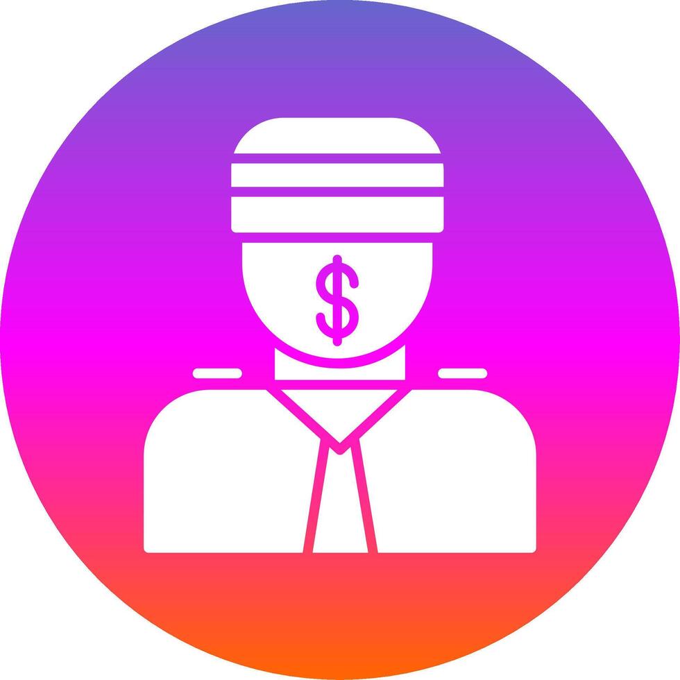 Bribe Glyph Gradient Circle Icon vector