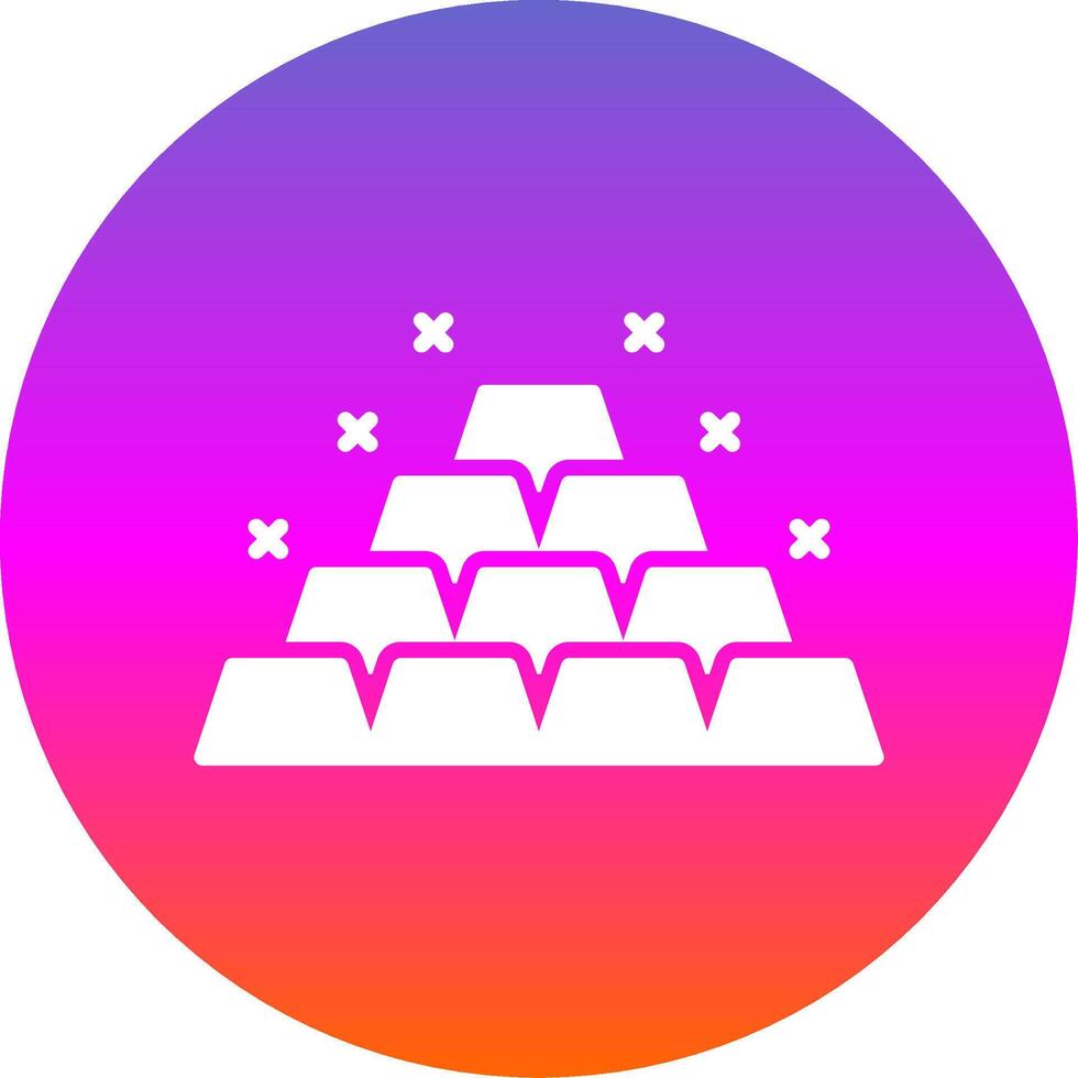 Gold Glyph Gradient Circle Icon vector