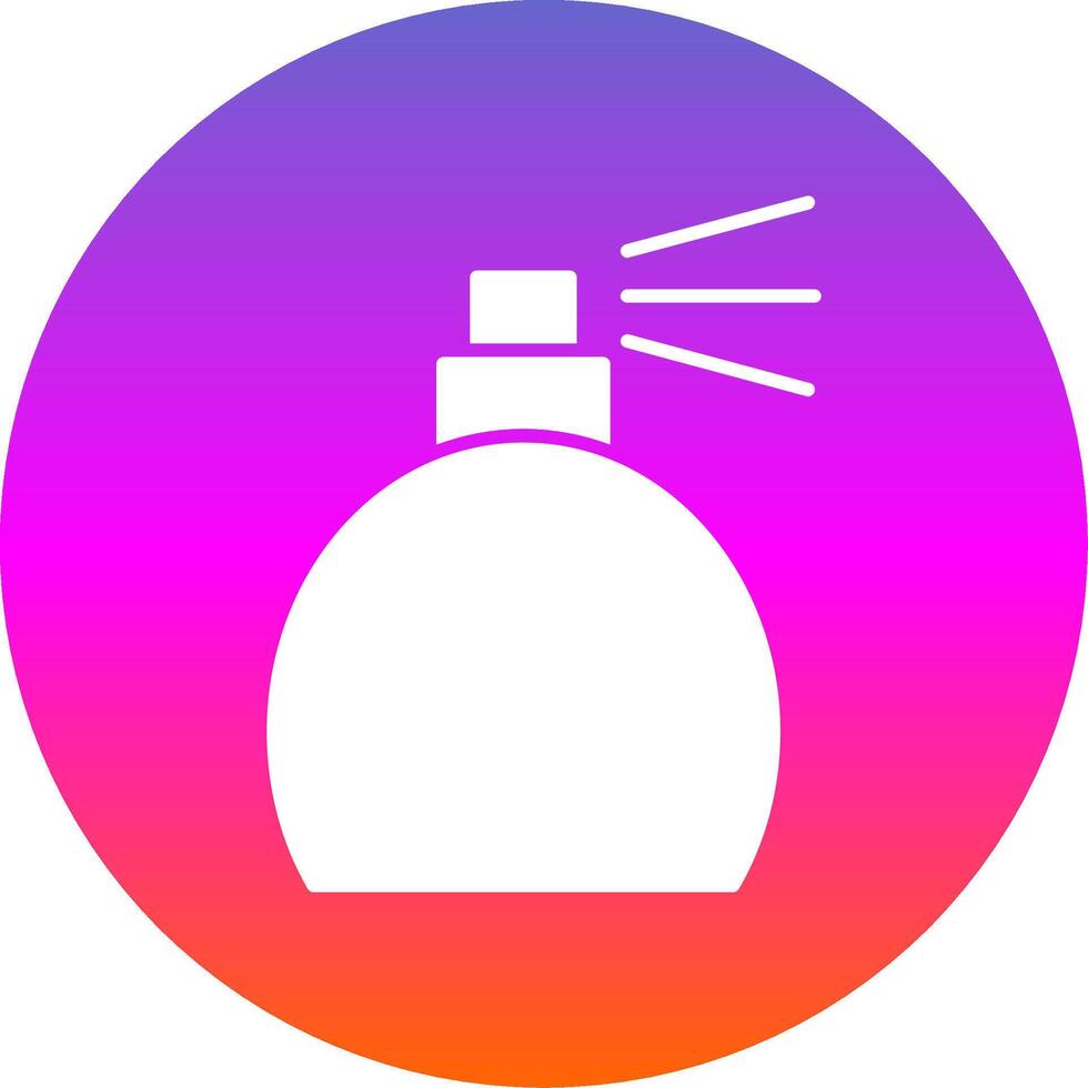 Perfume Bottle Glyph Gradient Circle Icon vector