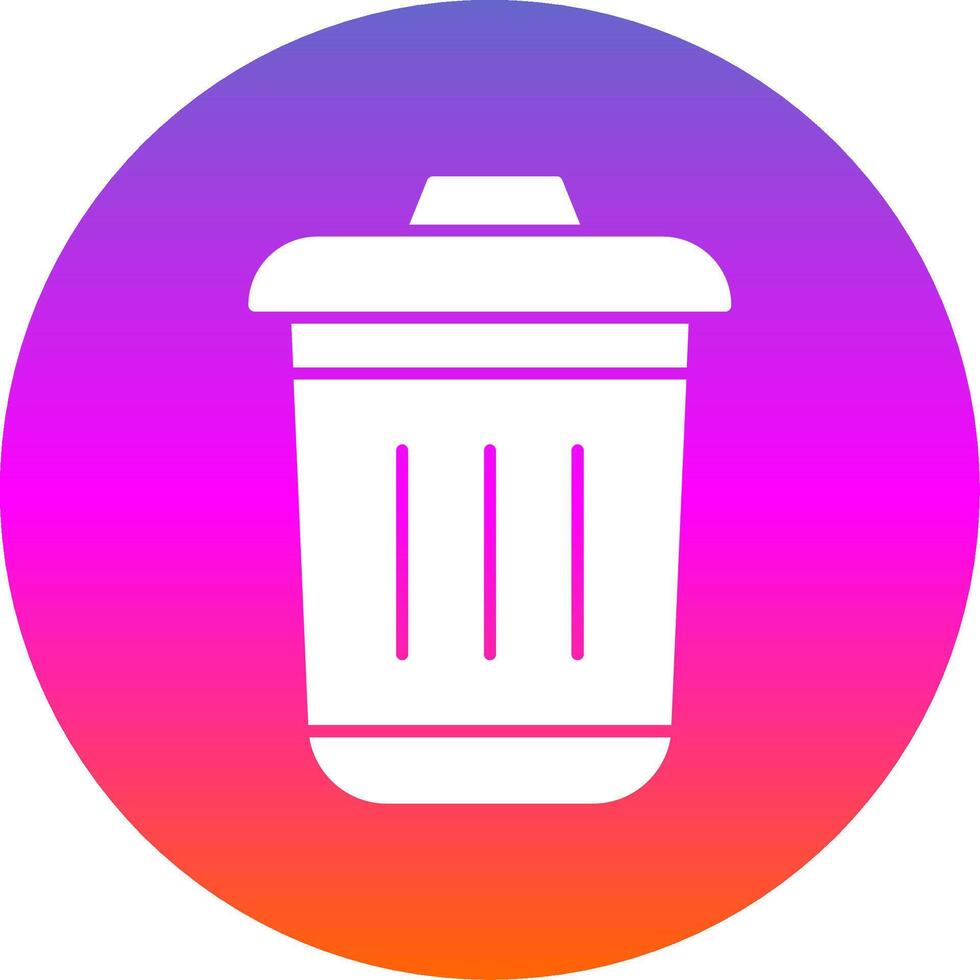 Dustbin Glyph Gradient Circle Icon vector