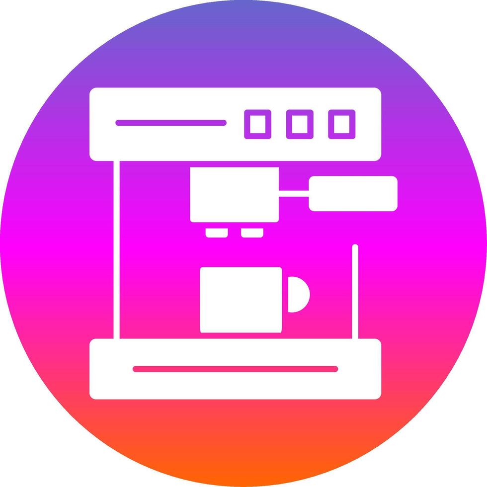 Coffee Machine Glyph Gradient Circle Icon vector