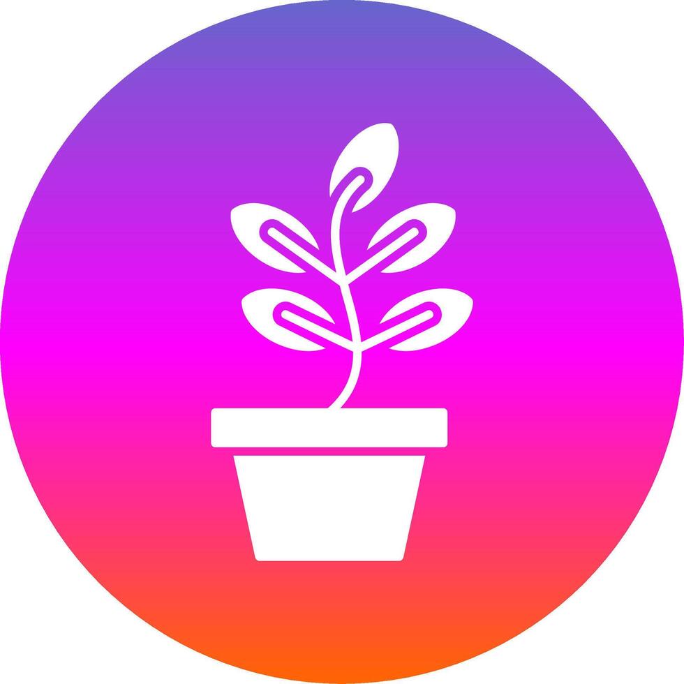 Plant Glyph Gradient Circle Icon vector