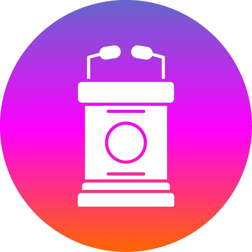 Lectern Glyph Gradient Circle Icon vector