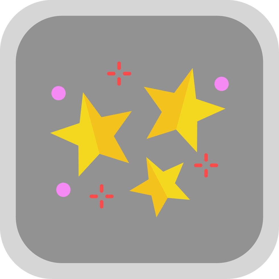 Star Flat Round Corner Icon vector