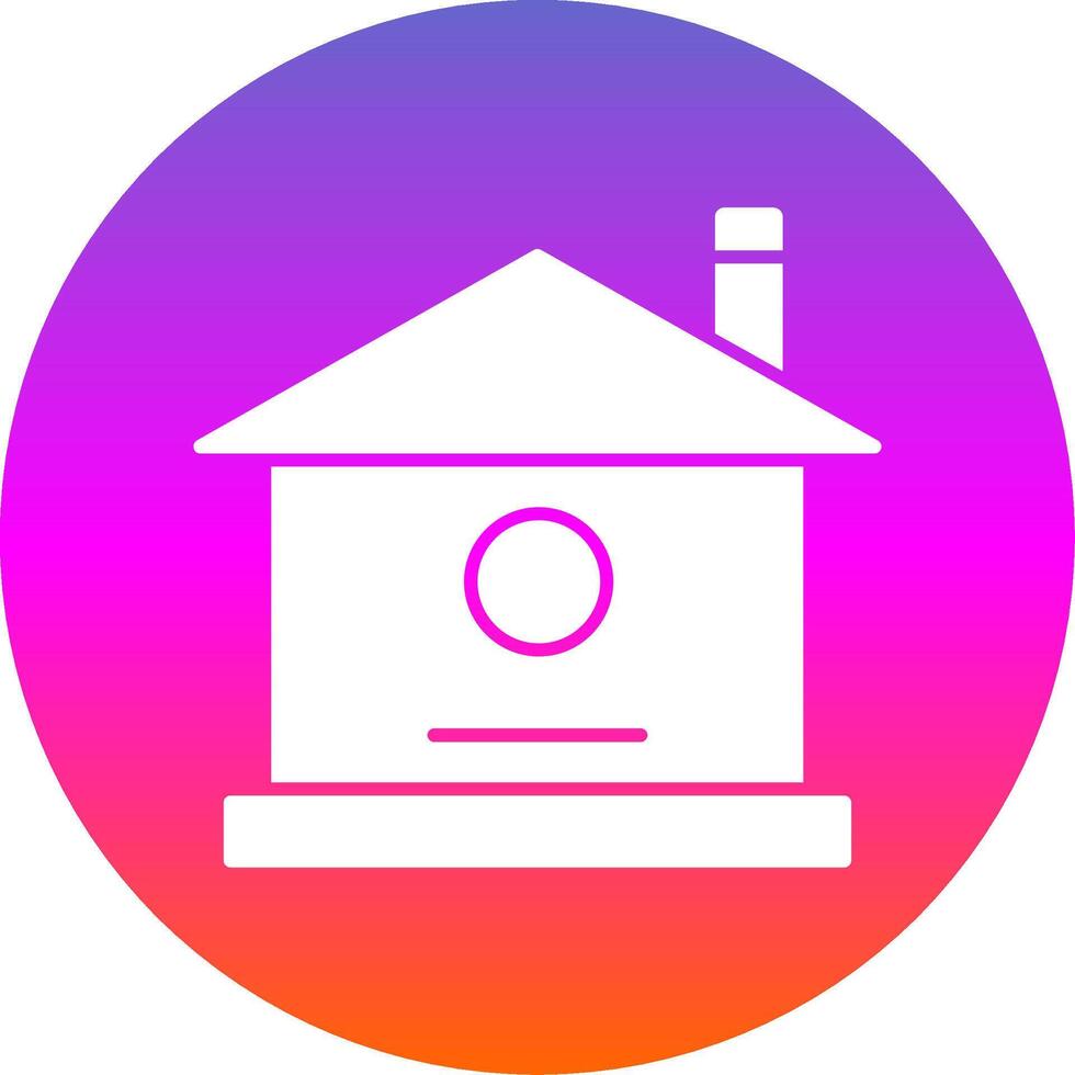 Shelter Glyph Gradient Circle Icon vector