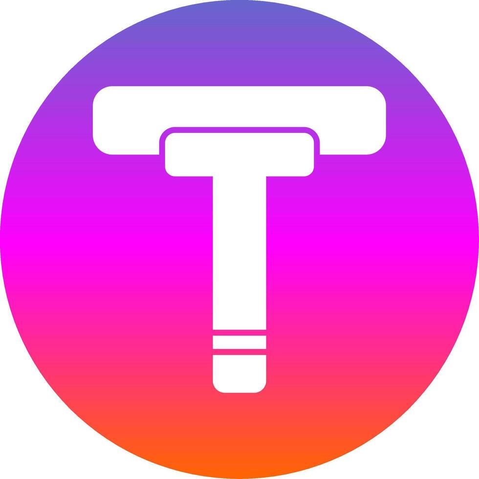 Squeegee Glyph Gradient Circle Icon vector