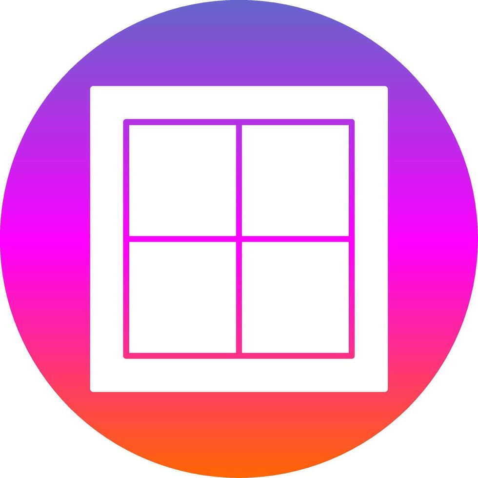 Window Glyph Gradient Circle Icon vector