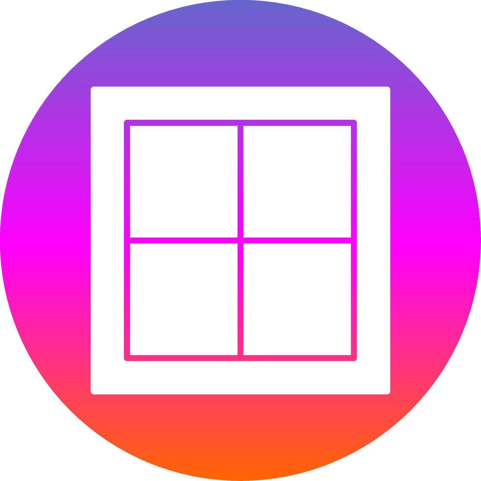 Window Glyph Gradient Circle Icon vector