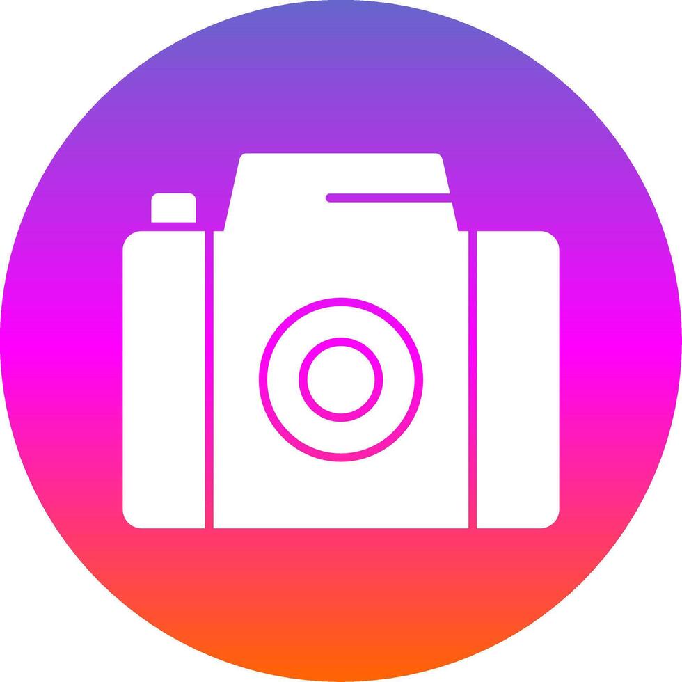 Camera Glyph Gradient Circle Icon vector