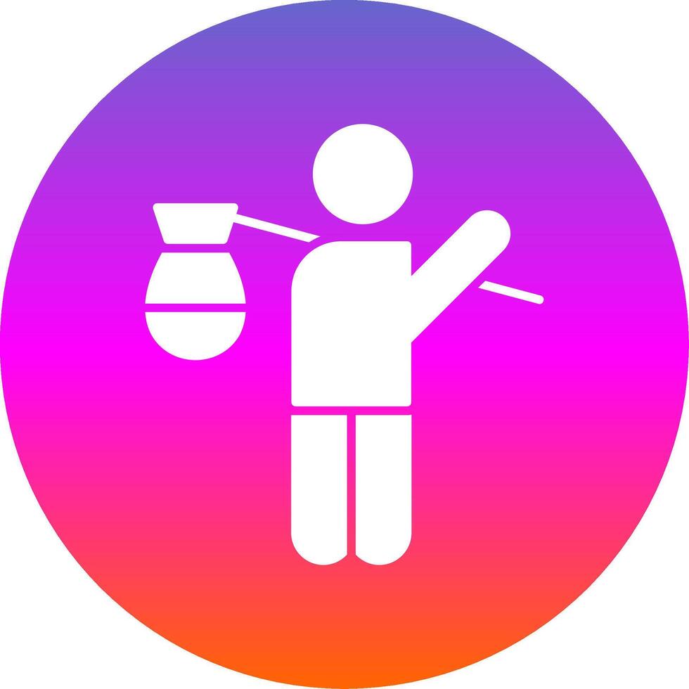 Refugee Glyph Gradient Circle Icon vector