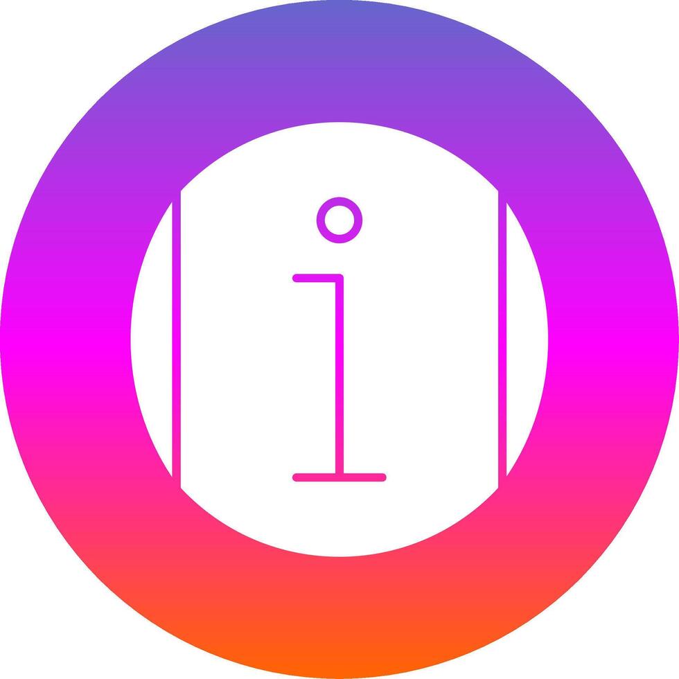Information Glyph Gradient Circle Icon vector