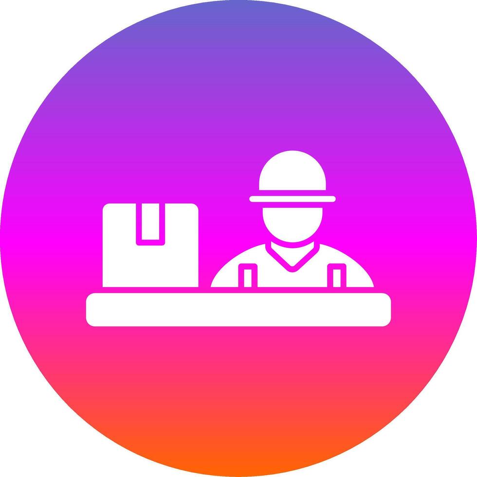 Assembling Glyph Gradient Circle Icon vector