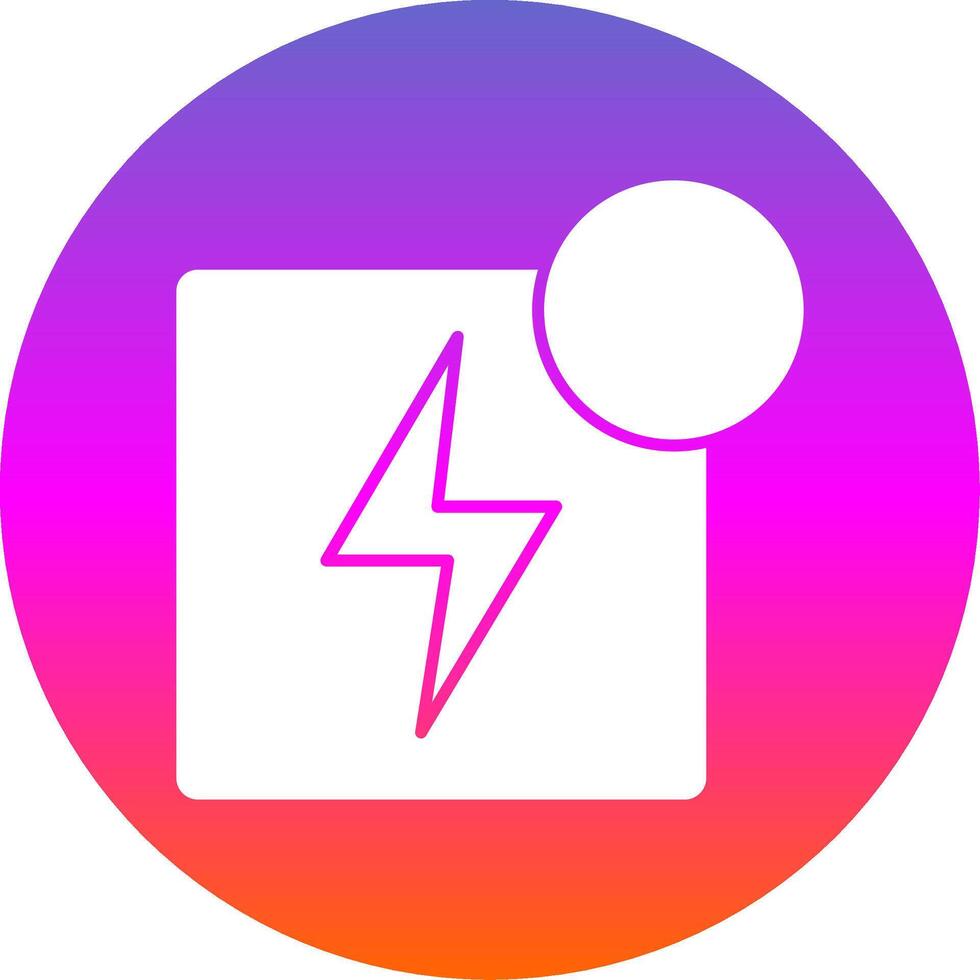 No Electricity Glyph Gradient Circle Icon vector